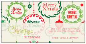 Christmas Blessings Festive Ornaments Card 8